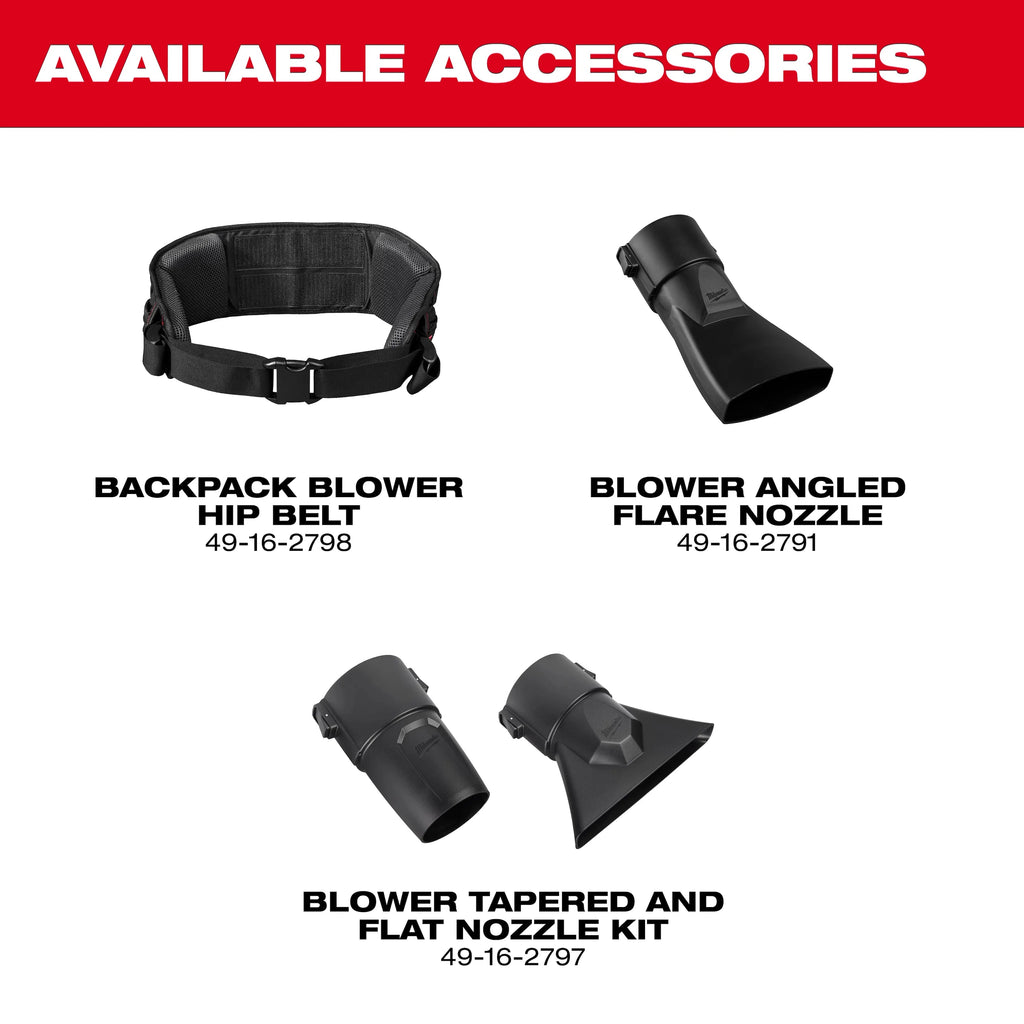 Milwaukee M18 FUEL Dual Battery Backpack Blower – Configuration Options