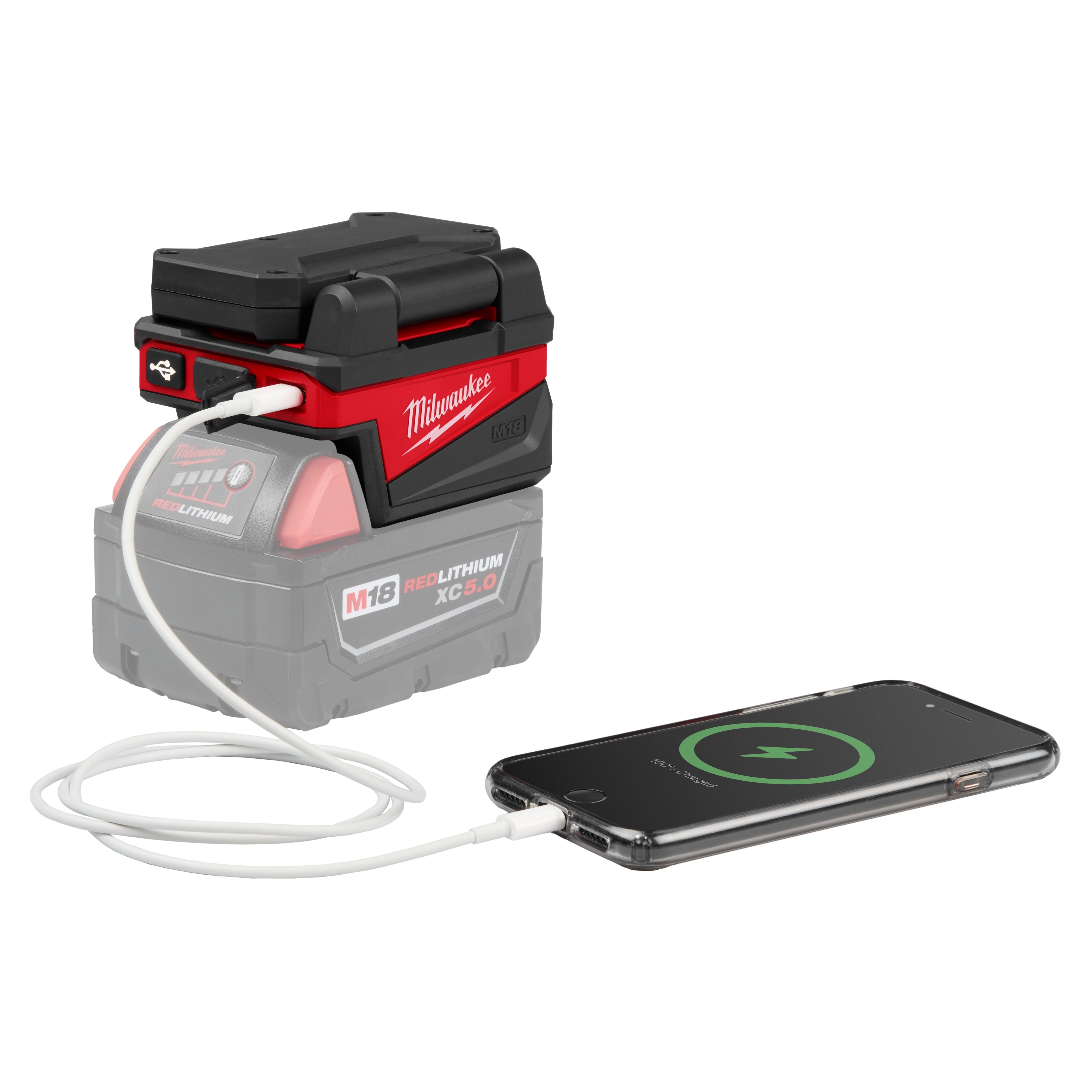 M18™ ROVER™ Compact Folding Flood Light w/ USB Charging