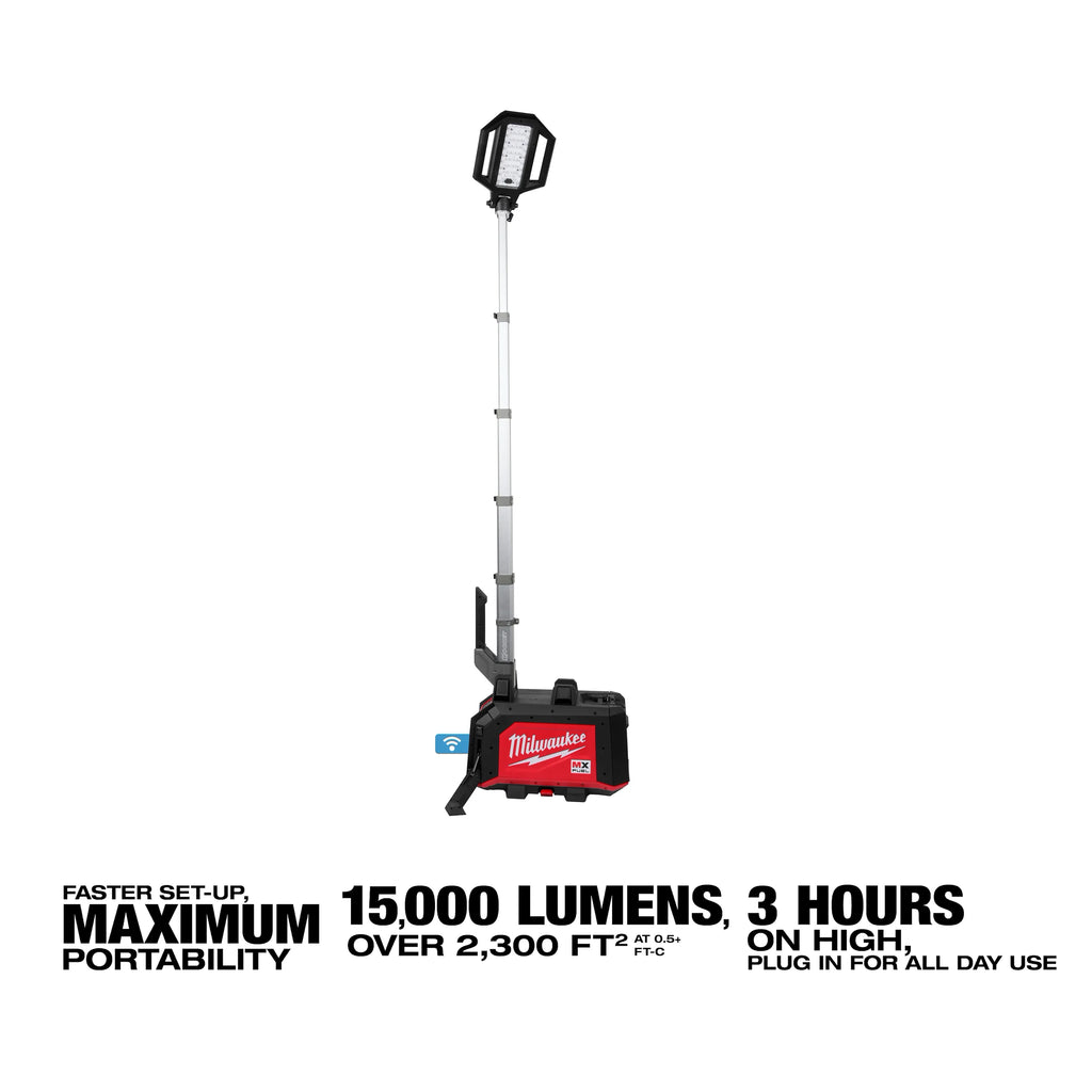 Milwaukee MX FUEL ROCKET Dual Power Compact Tower Light | MXF040-1XC