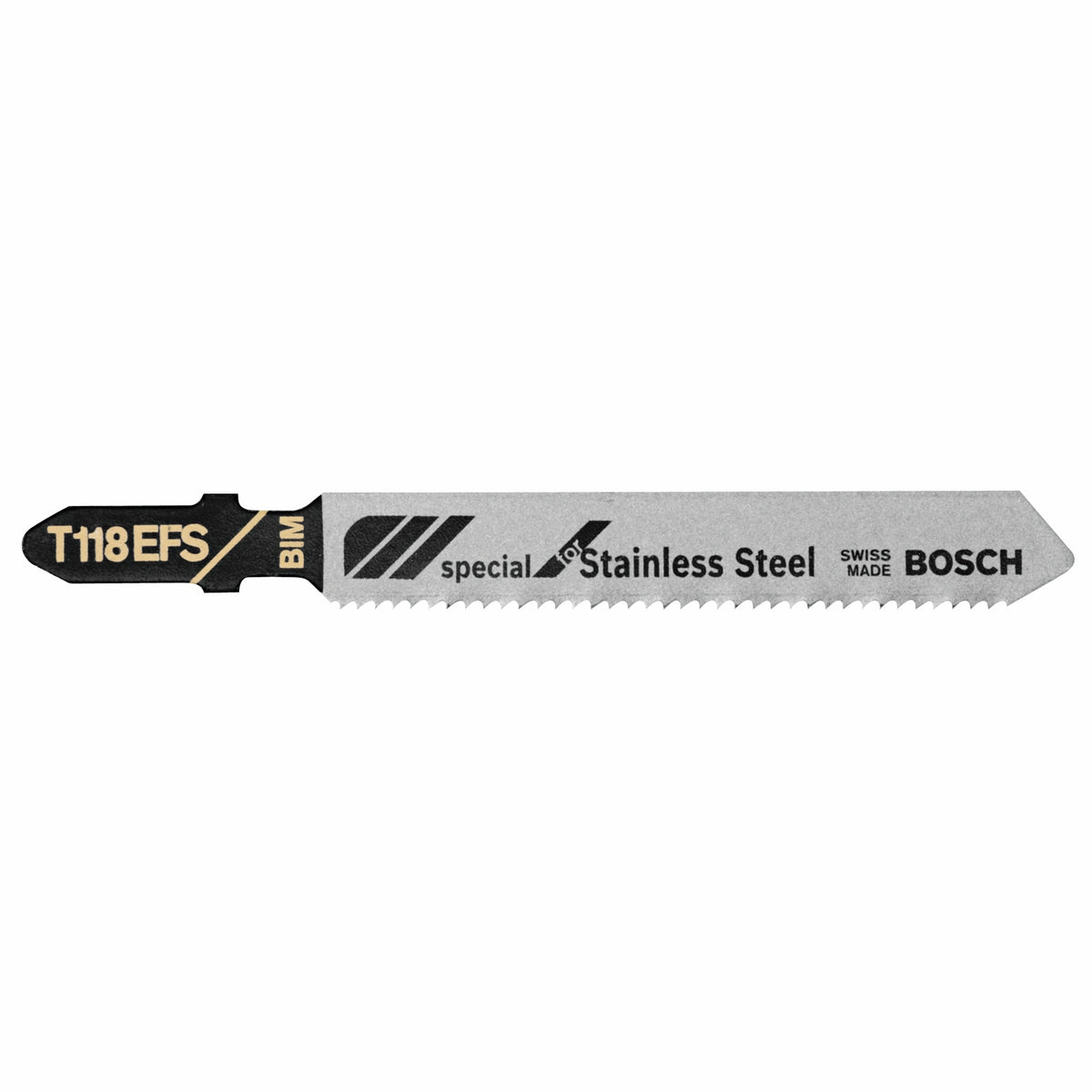Bosch T118EFS 5 pc. 3-1/4 In. 18 TPI Basic for Stainless Steel T-Shank Jig Saw Blades