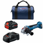 18V Brushless 4-1/2 – 5 In. Angle Grinder Kit with No Lock-On Paddle Switch and (1) CORE18V® 8 Ah High Power Battery