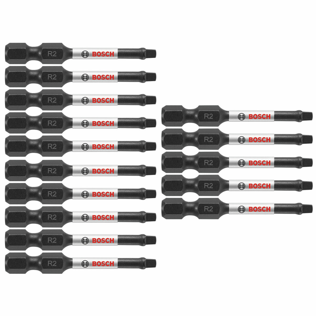 Bosch ITSQ2215 15 pc. Impact Tough 2 In. Square #2 Power Bits
