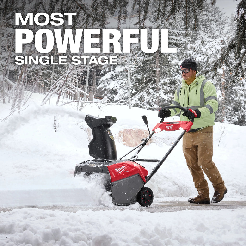 Milwaukee M18 FUEL 21" Auger Propelled Dual Battery Single Stage Snow Blower Kit | 3036-22HD