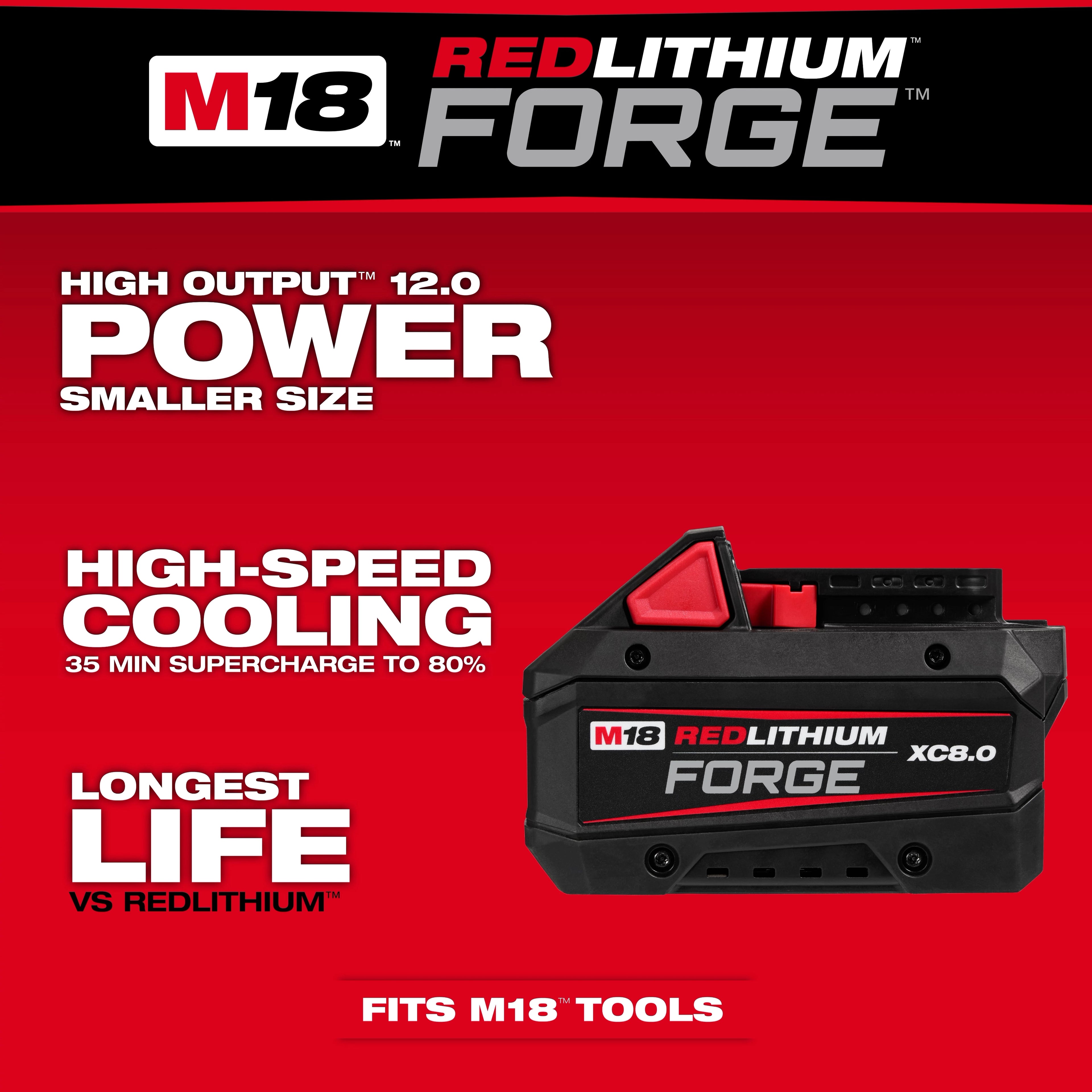 M18™ REDLITHIUM™ FORGE™ XC8.0 Battery (10 Pk)