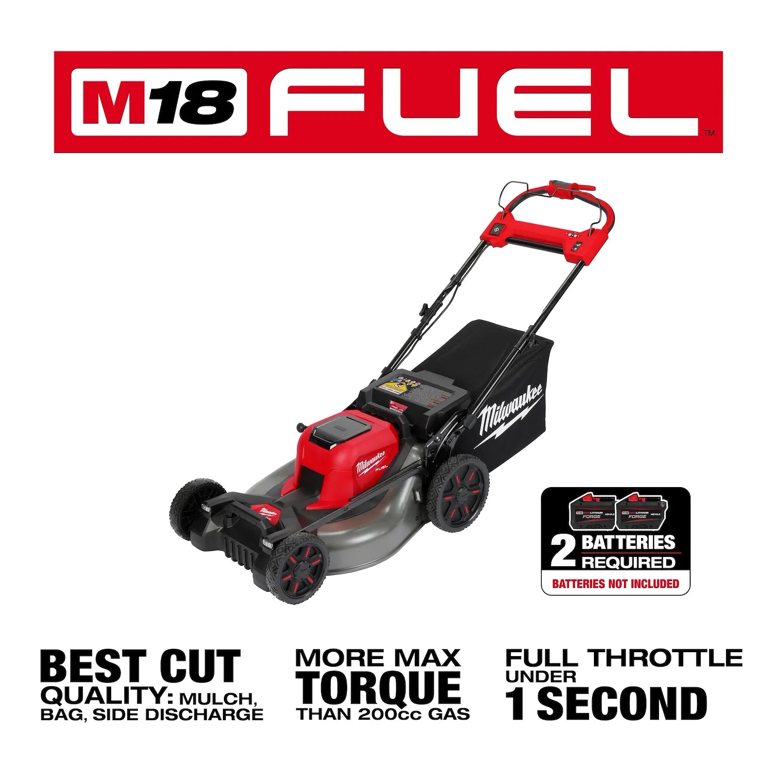 M18 FUEL™ 21" Self-Propelled Dual Battery Mower