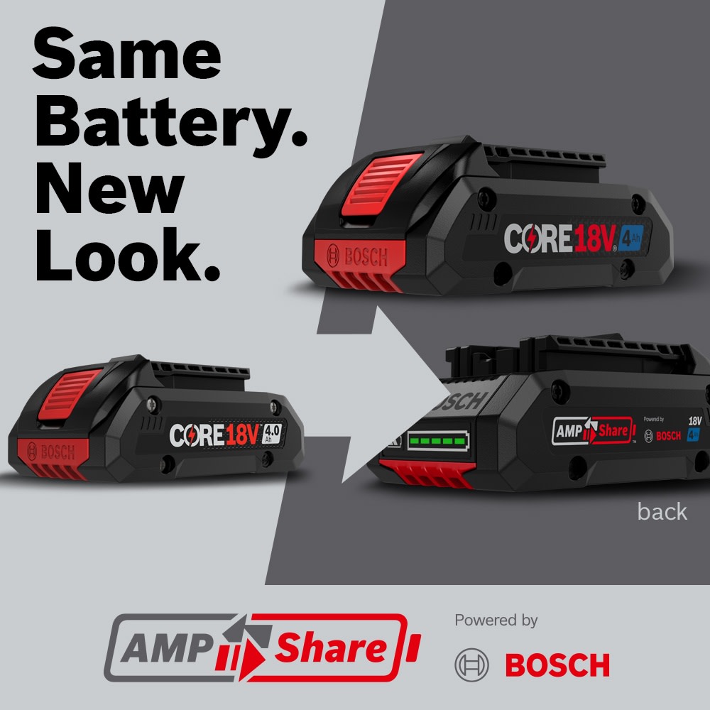 Bosch GXS18V-11N25 18V Starter Kit with (2) CORE18V 4 Ah Advanced Power Batteries and (1) 18V Standard Battery Charger