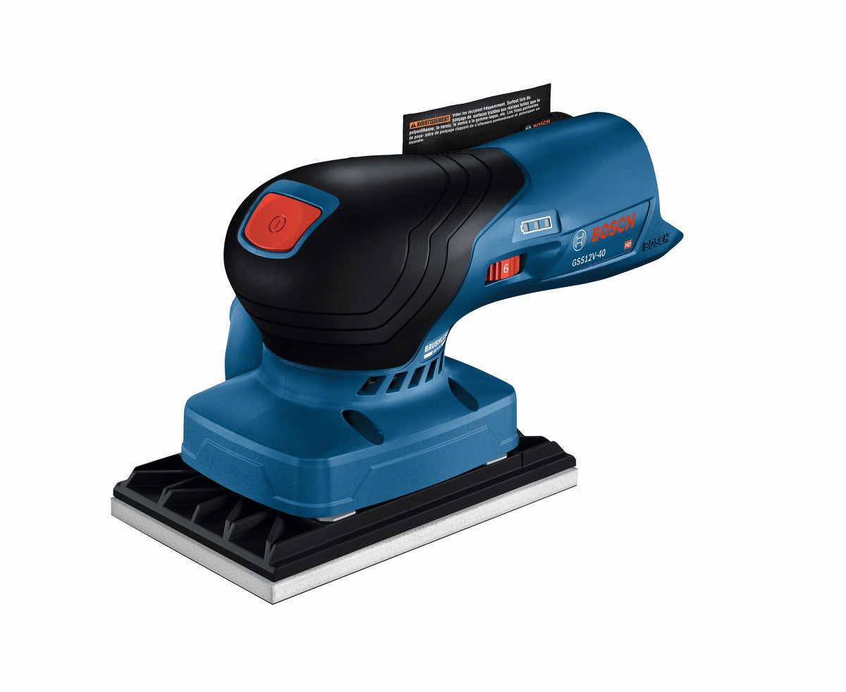 Bosch GSS12V-40N 12V Max Brushless Sheet Orbital Finishing Sander (Tool Only)