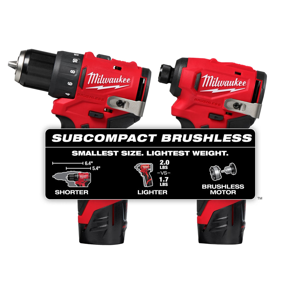 Milwaukee M12 Subcompact Brushless 2-Tool Combo Kit | 3494-22