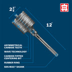 Bosch HC8521 2-5/8 In. x 12 In. SDS-max Rotary Hammer Core Bit