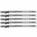 Bosch T144DF 5 pc. 4 In. 6 TPI Speed for Hardwood T-Shank Jig Saw Blades