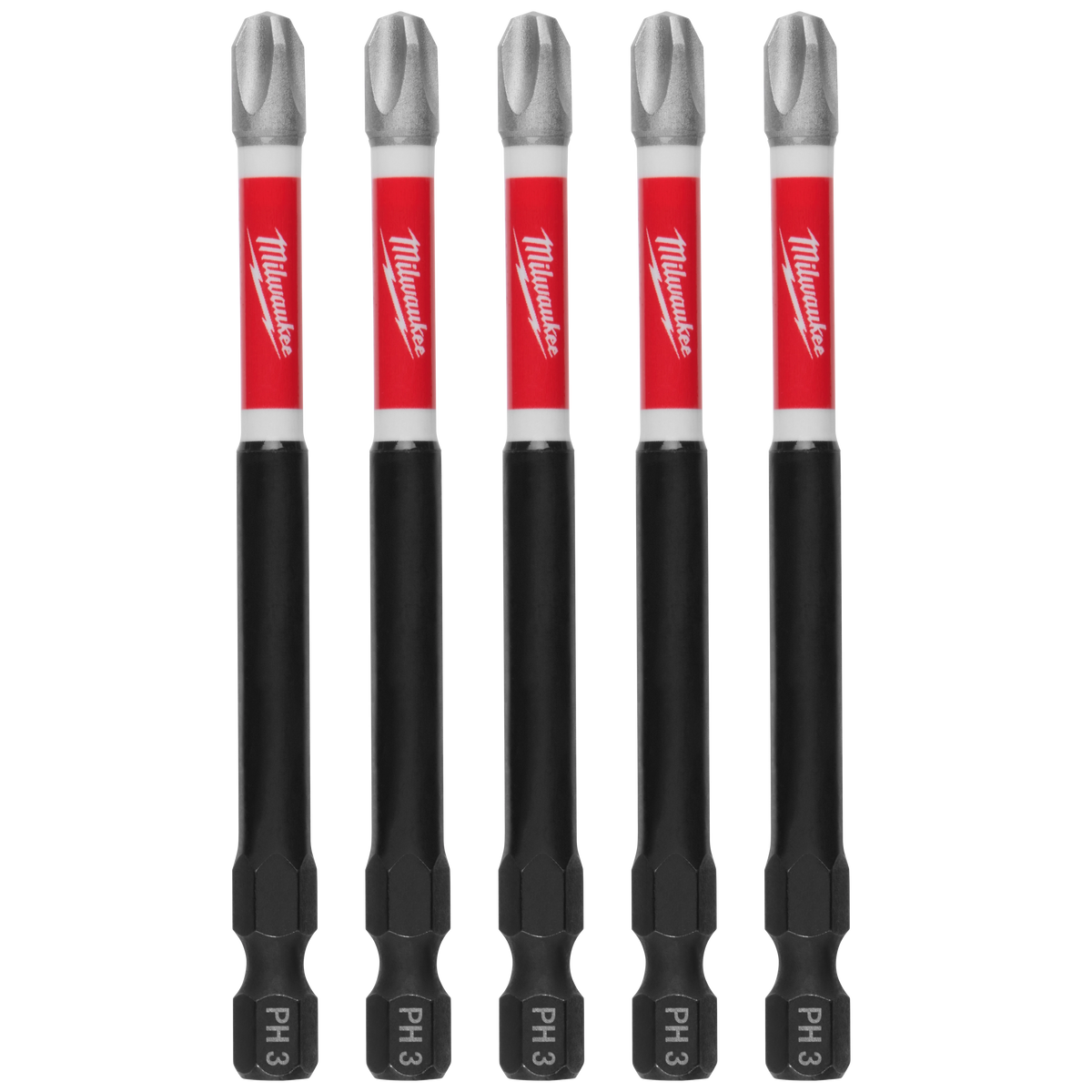 Milwaukee SHOCKWAVE Impact Duty 3-1/2" Phillips #3 Power Bits (5 PK) | 48-32-4566