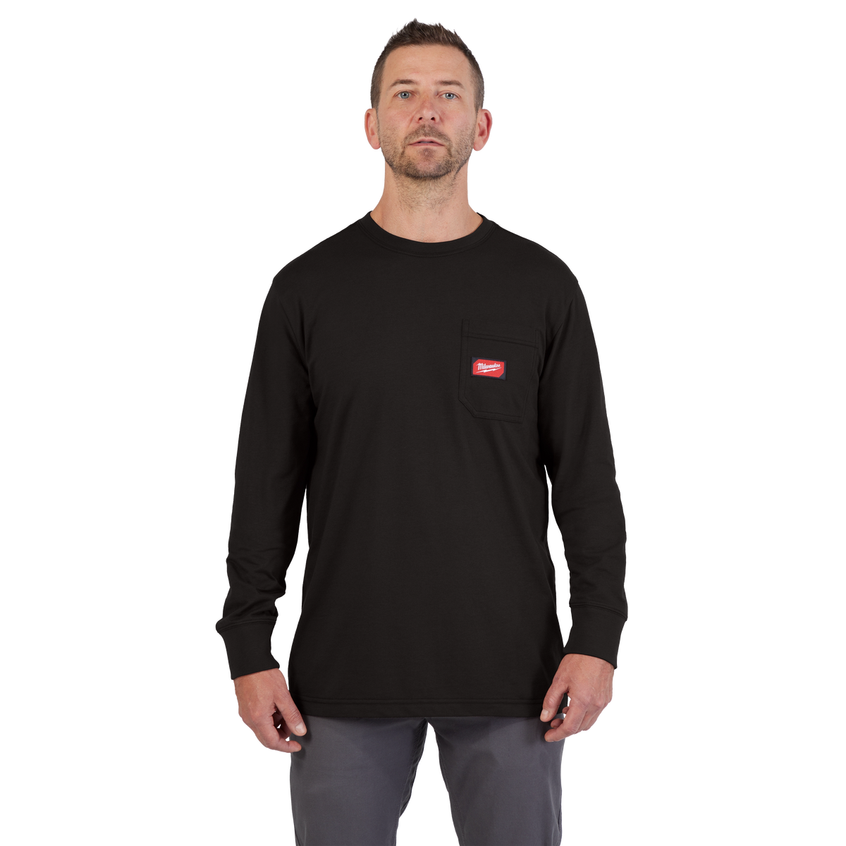 Milwaukee GRIDIRON Pocket T-Shirt - Long Sleeve - Black