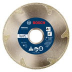 Bosch DBM04501 4-1/2 In Continuous Rim Diamond Blade for Clean Cuts for Marble