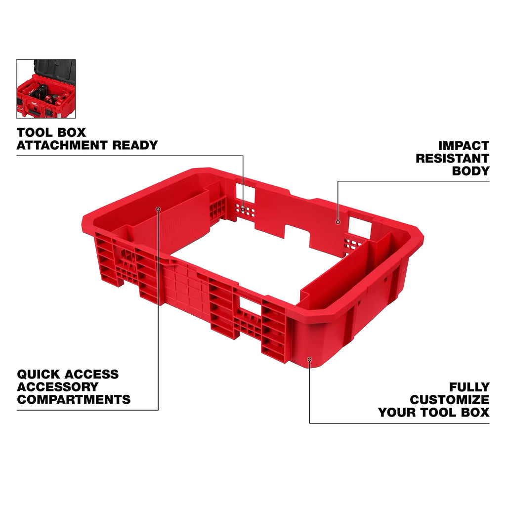 Tool Box Attachment Ready Tray for PACKOUT™ Tool Boxes