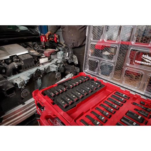 Milwaukee SHOCKWAVE Impact Duty Socket 3/8” Dr 36-Piece PACKOUT Set | 49-66-6805