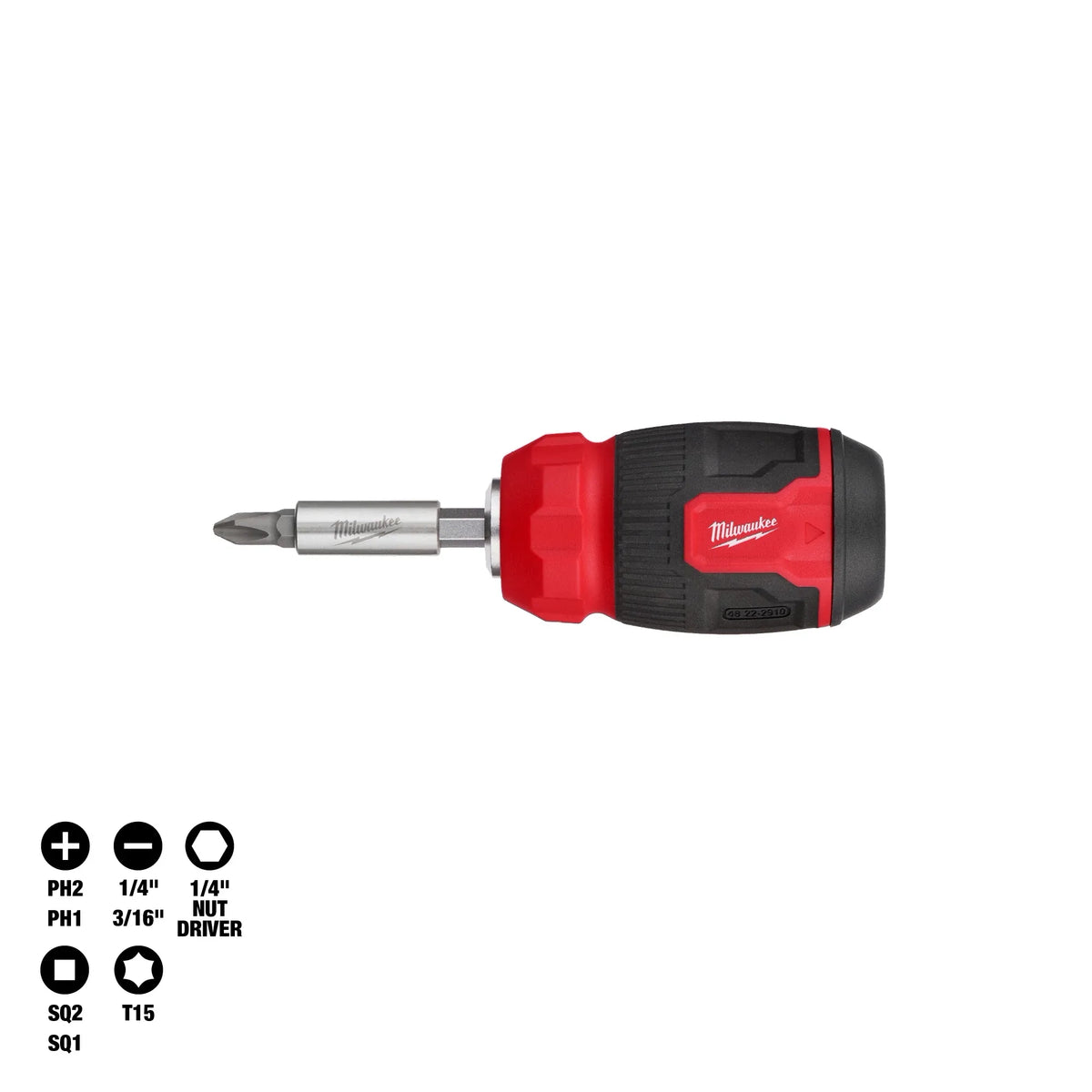 Milwaukee 8-in-1 Compact Multi-Bit Screwdriver | 48-22-2910
