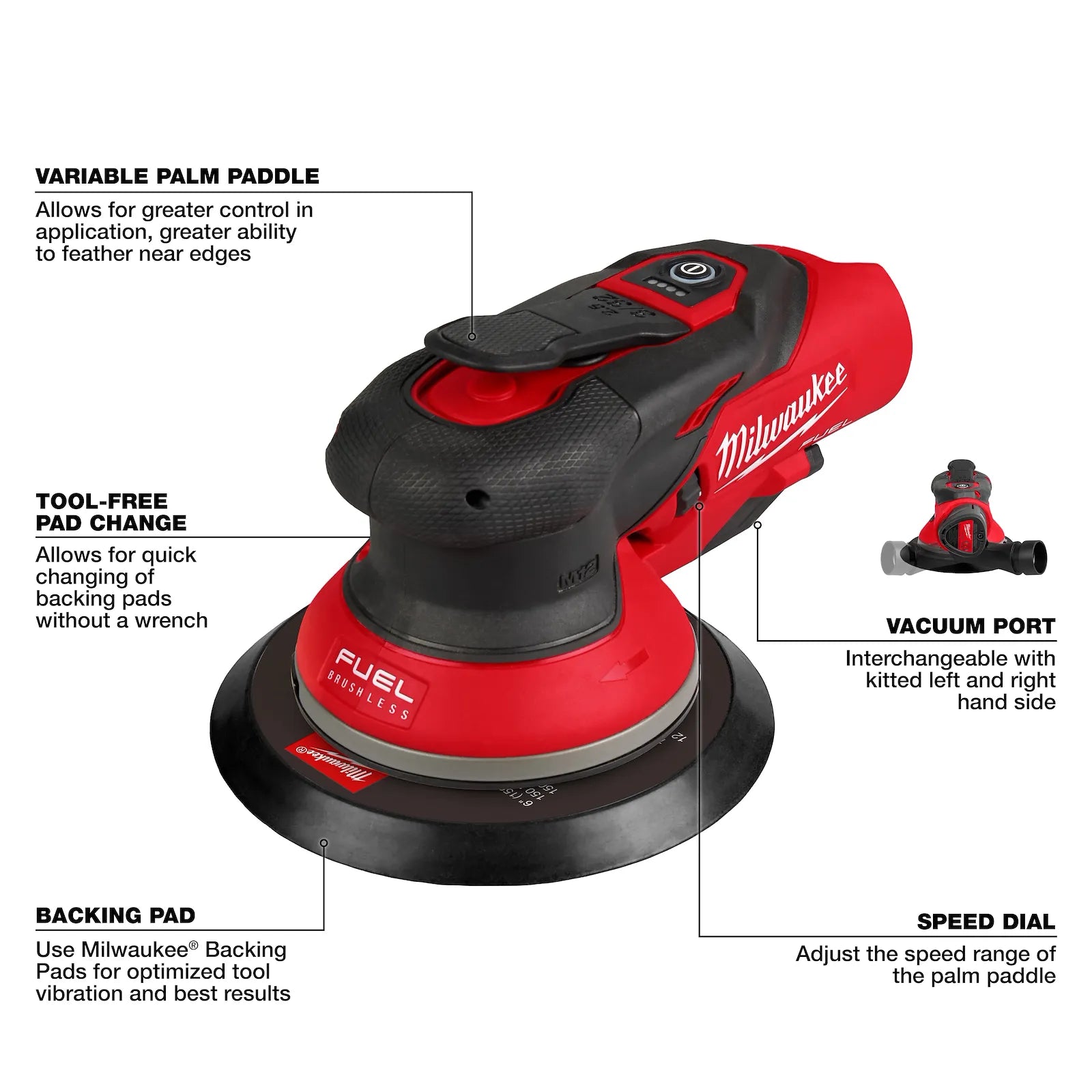 M12™ FUEL™ 6" Random Orbital Sander (3/32")