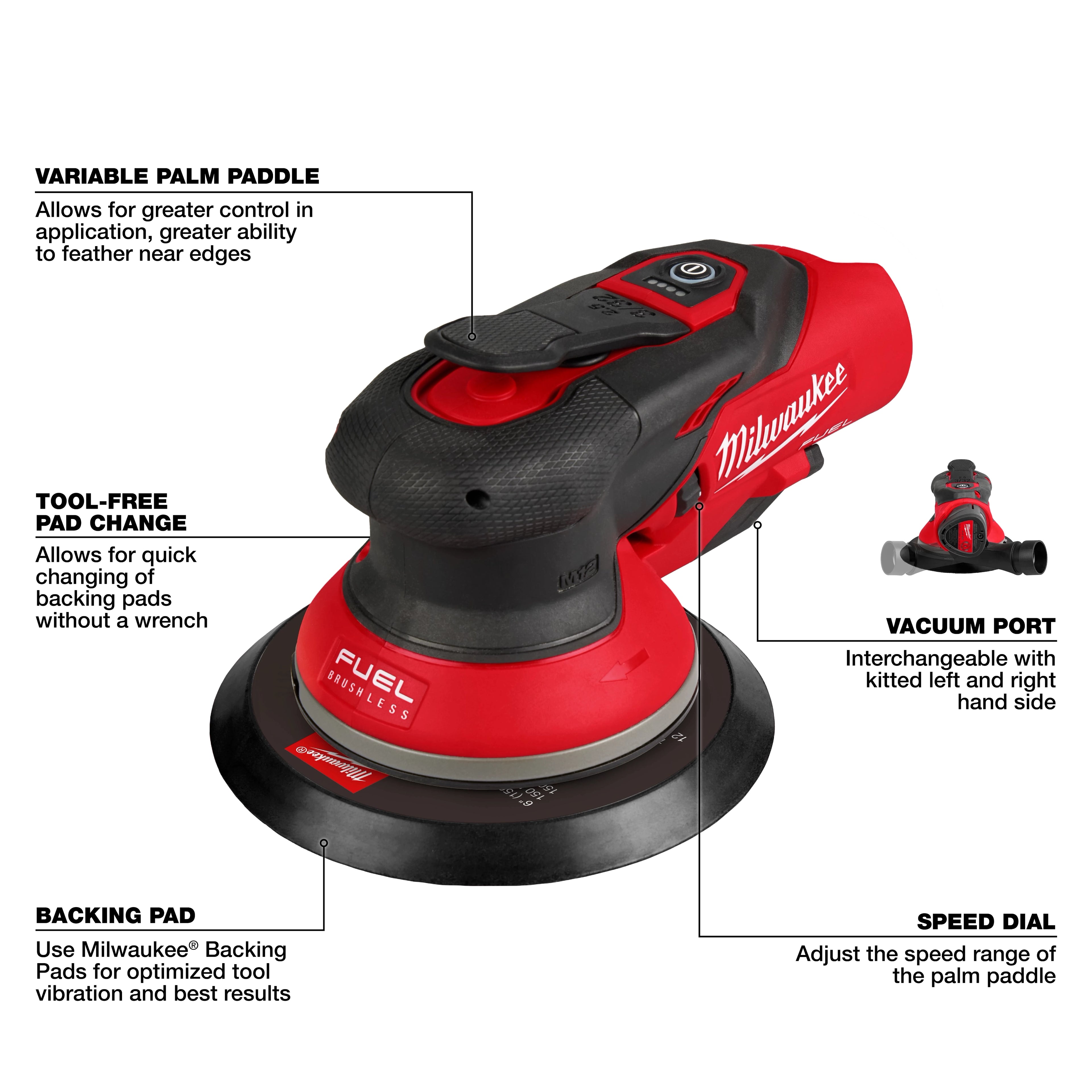 M12™ FUEL™ 6" Random Orbital Sander (3/32")