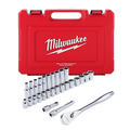 Milwaukee 28-Piece 1/2" Drive Metric Ratchet and Socket Set with FOUR FLAT Sides | 48-22-9510
