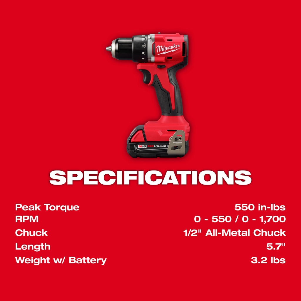 M18™ Compact Brushless 1/2" Drill/Driver Kit