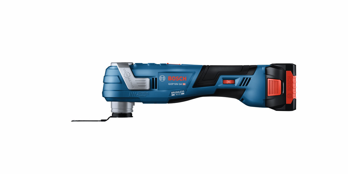 Bosch GOP18V-34B14 18V Brushless StarlockPlus Oscillating Multi-Tool Kit with (1) CORE18V 4 Ah Advanced Power Battery