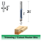 Bosch 85244 1/4 In. x 3/4 In. Carbide Tipped 1-Flute Pilot Panel Straight Bit