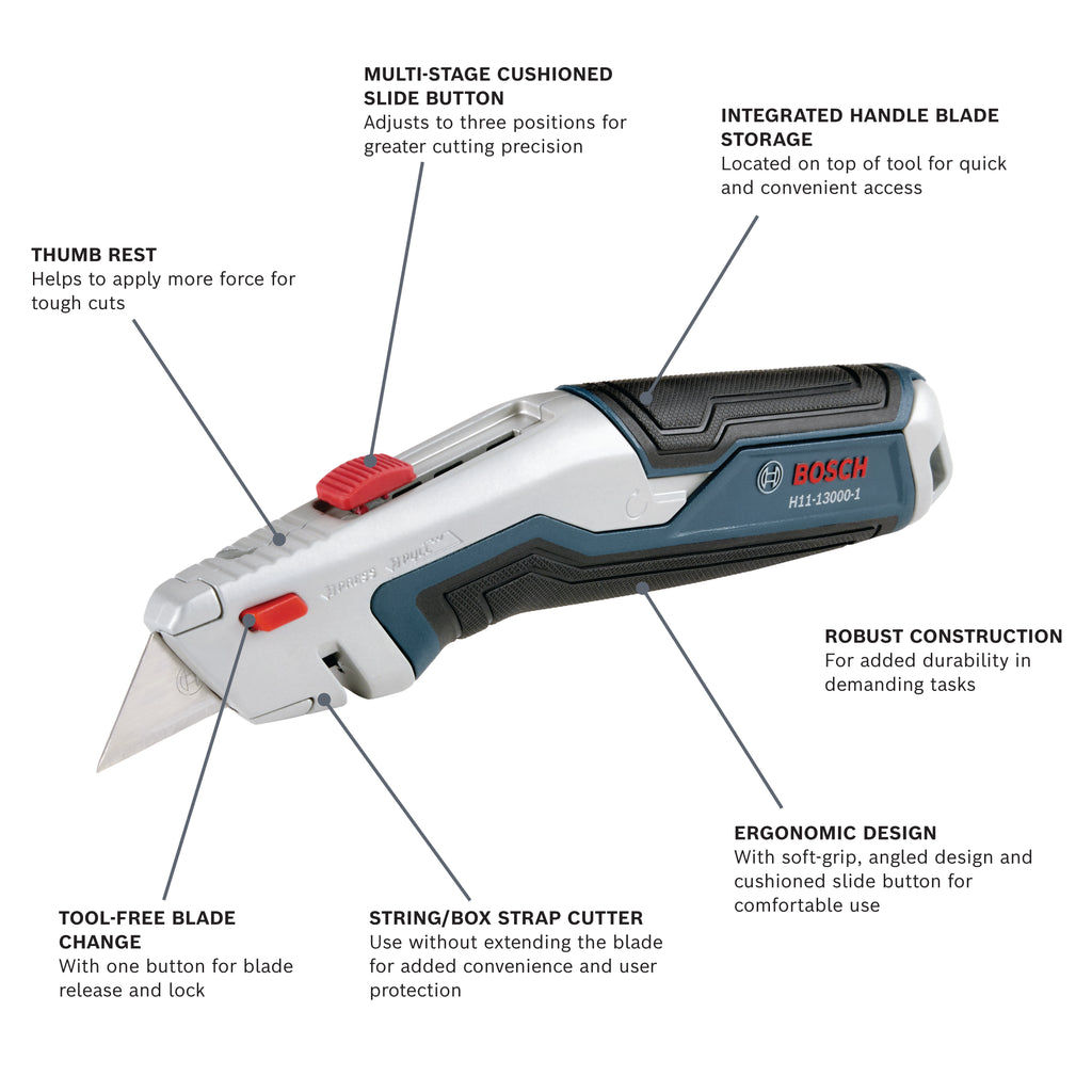 Bosch H11-14200-1 3pc Utility Knife Set