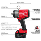 M18 FUEL™ 1/2" High Torque Impact Wrench w/ Pin Detent