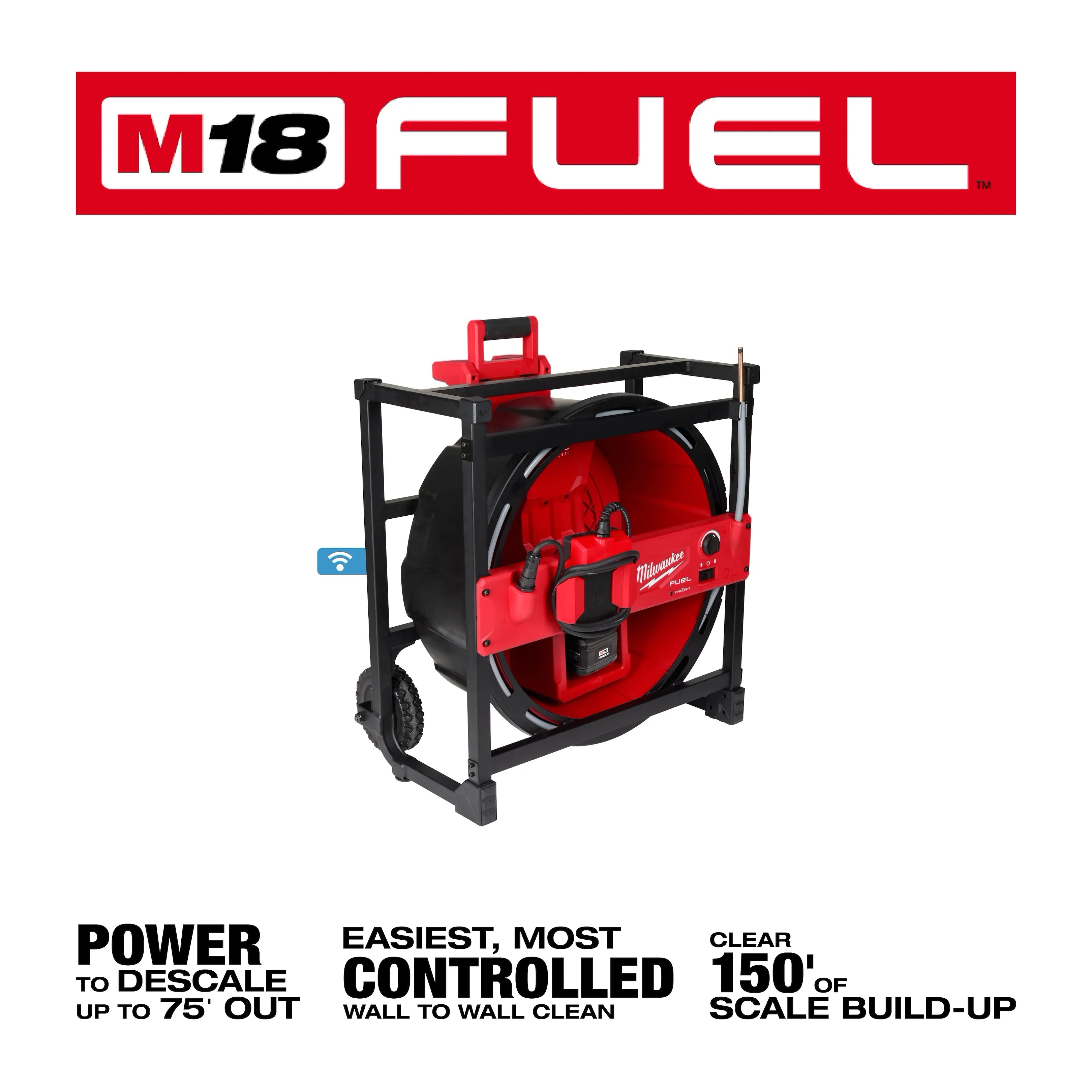 M18 FUEL™ High Speed Chain Snake for 1-1/2” – 4” Pipes