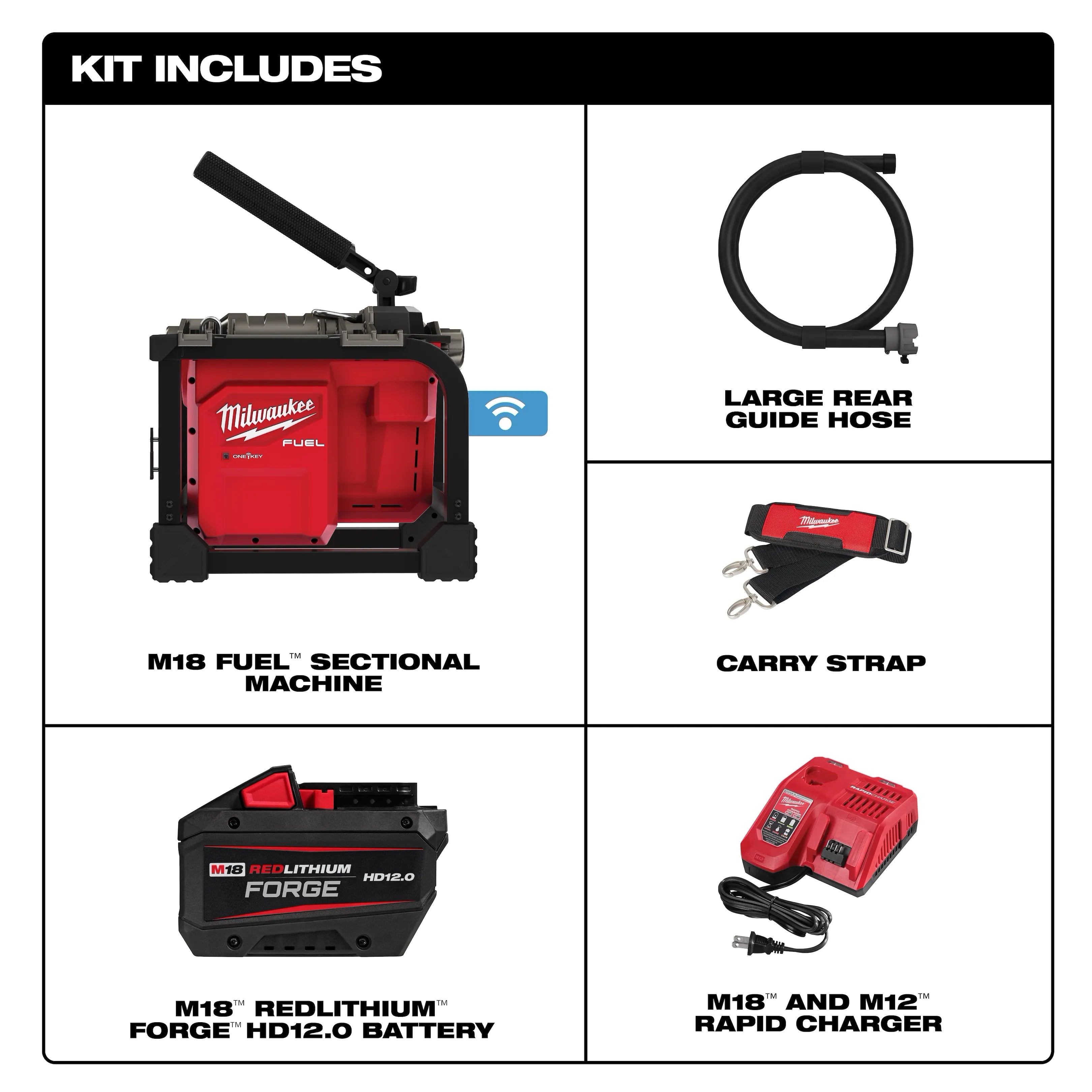 M18 FUEL™ Sectional Machine for 5/8” & 7/8" Cable