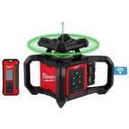 Milwaukee M18 Green Interior Rotary Laser Level Kit with  Remote/Receiver & Wall Mount Bracket | 3702-21