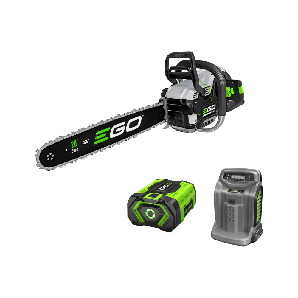 EGO Power+ CSX5007 Commercial 20" Farm & Ranch Chain Saw with 8.0Ah and 550W Charger
