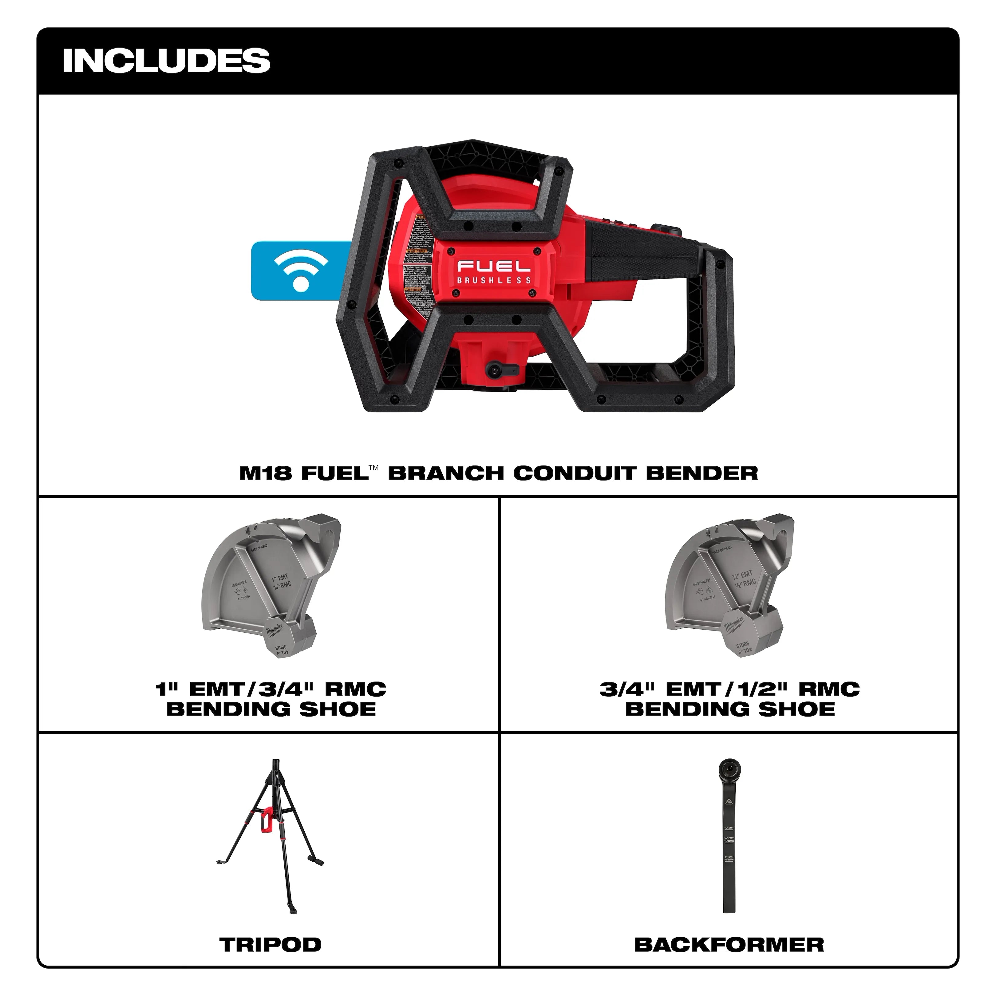 M18 FUEL™ BRANCH CONDUIT BENDER w/ AUTO-ZERO™