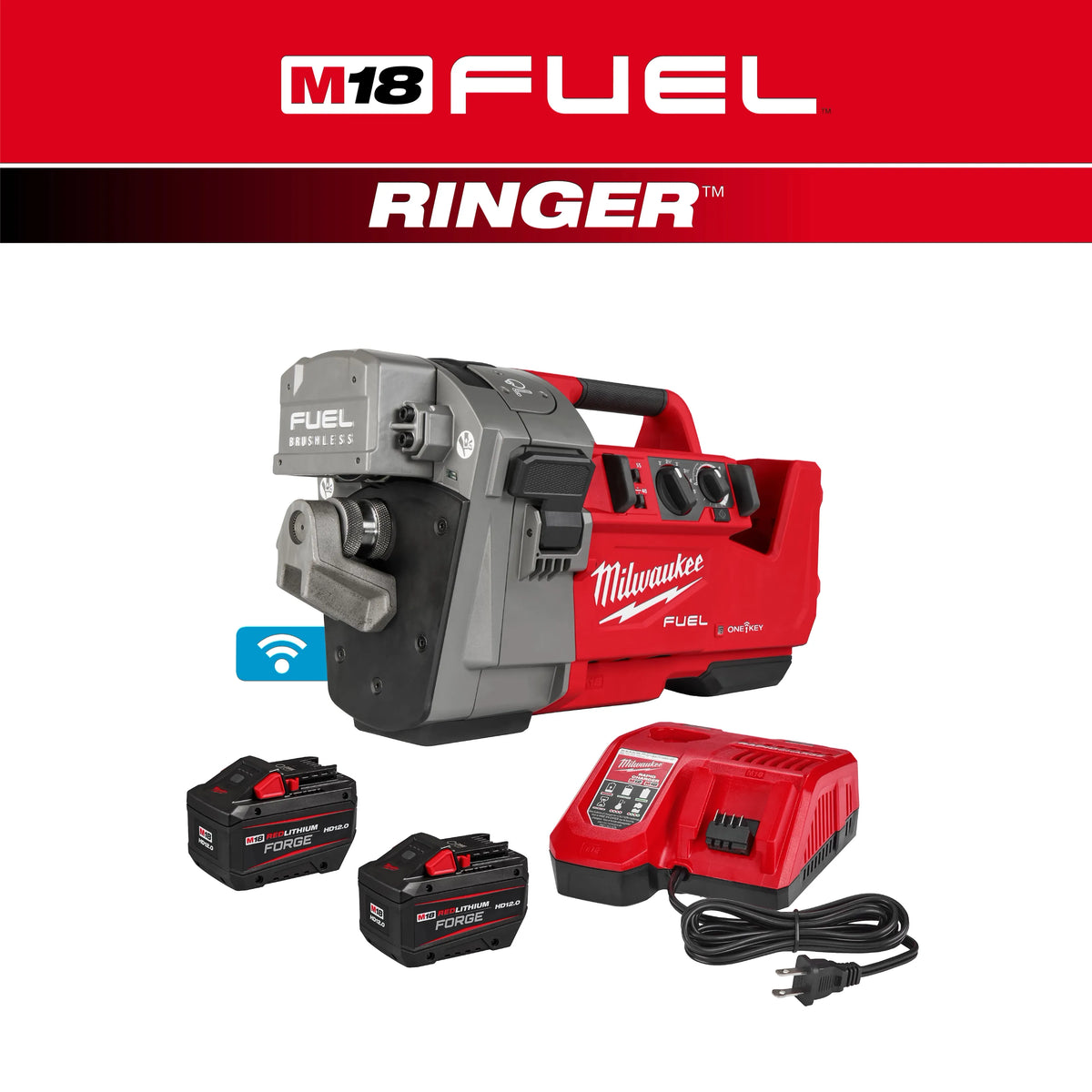 Milwaukee M18 FUEL RINGER Roll Groover for 2” – 6” Sch 10/40 | 2928-22