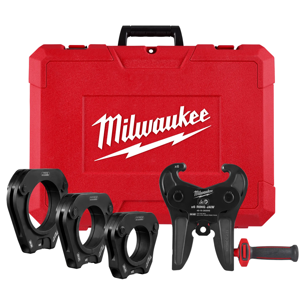 Milwaukee 2-1/2" - 4" IPS-P Pivoting Press Ring Kit for M18 FORCE LOGIC Long Throw Press Tool | 49-16-2698X