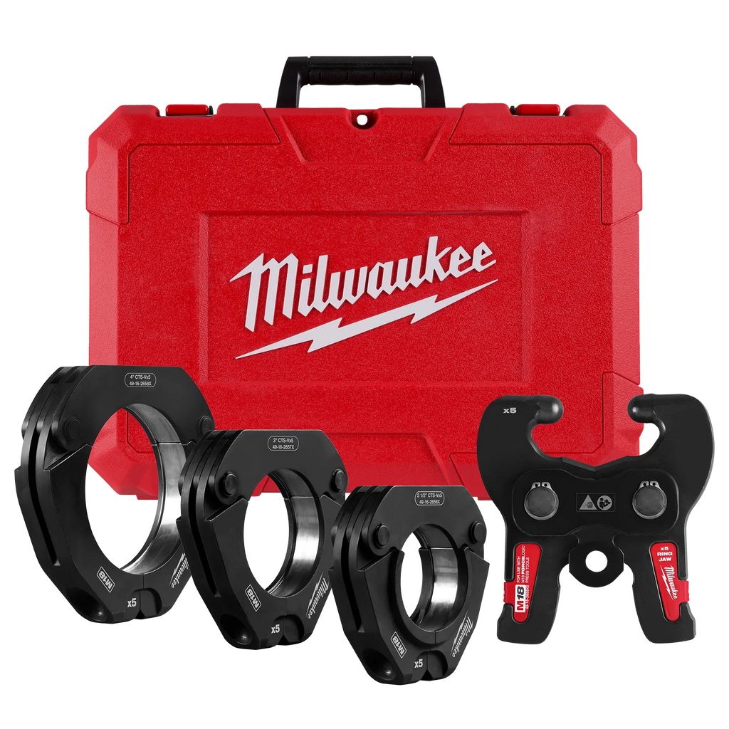 Milwaukee 2-1/2" - 4" CTS-V Pivoting Press Ring Kit for M18 FORCE LOGIC Press Tools | 49-16-2690X