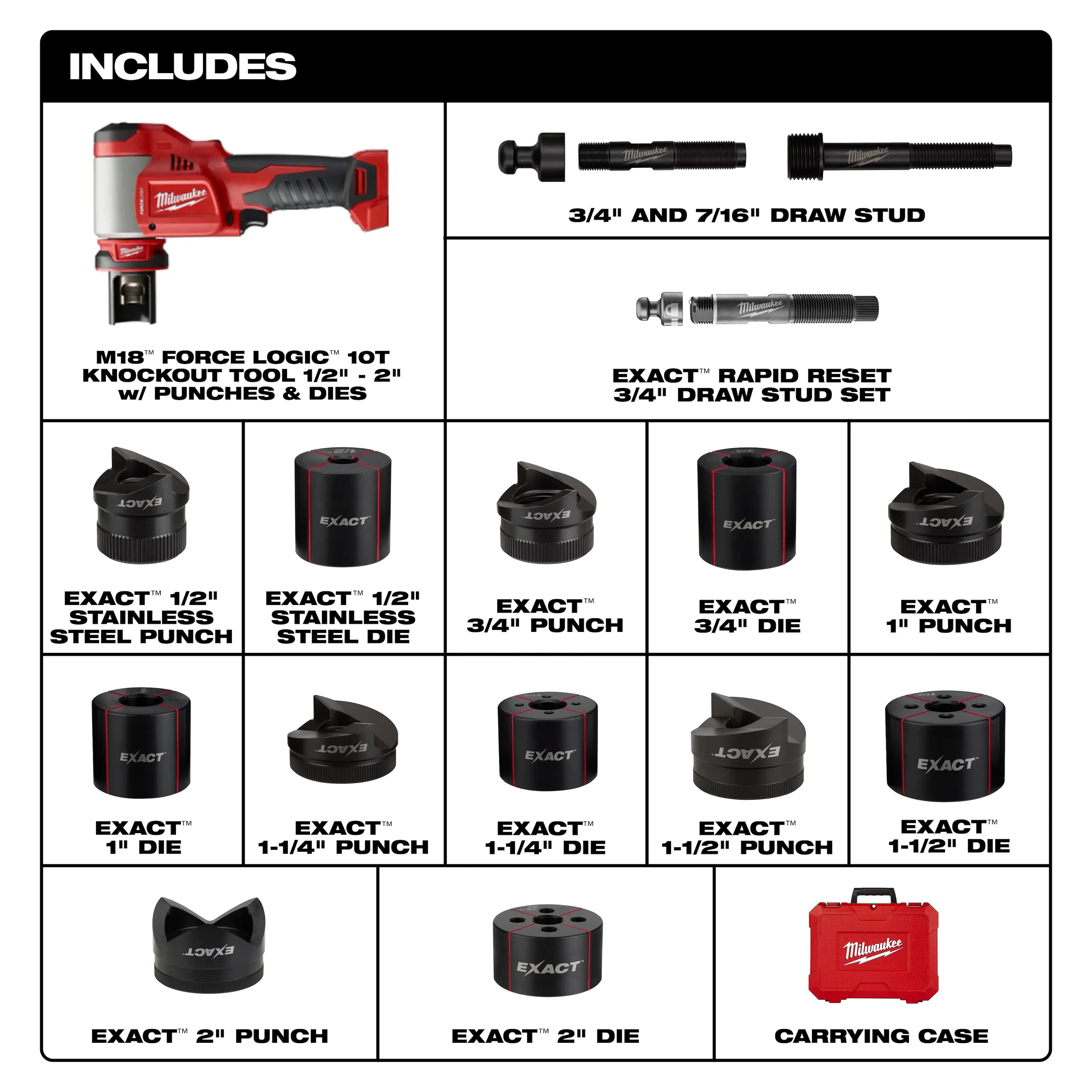 M18™ FORCE LOGIC™ 10 Ton Knockout Tool