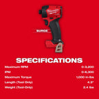 M18 FUEL™ SURGE™ 1/4" Hex Hydraulic Driver