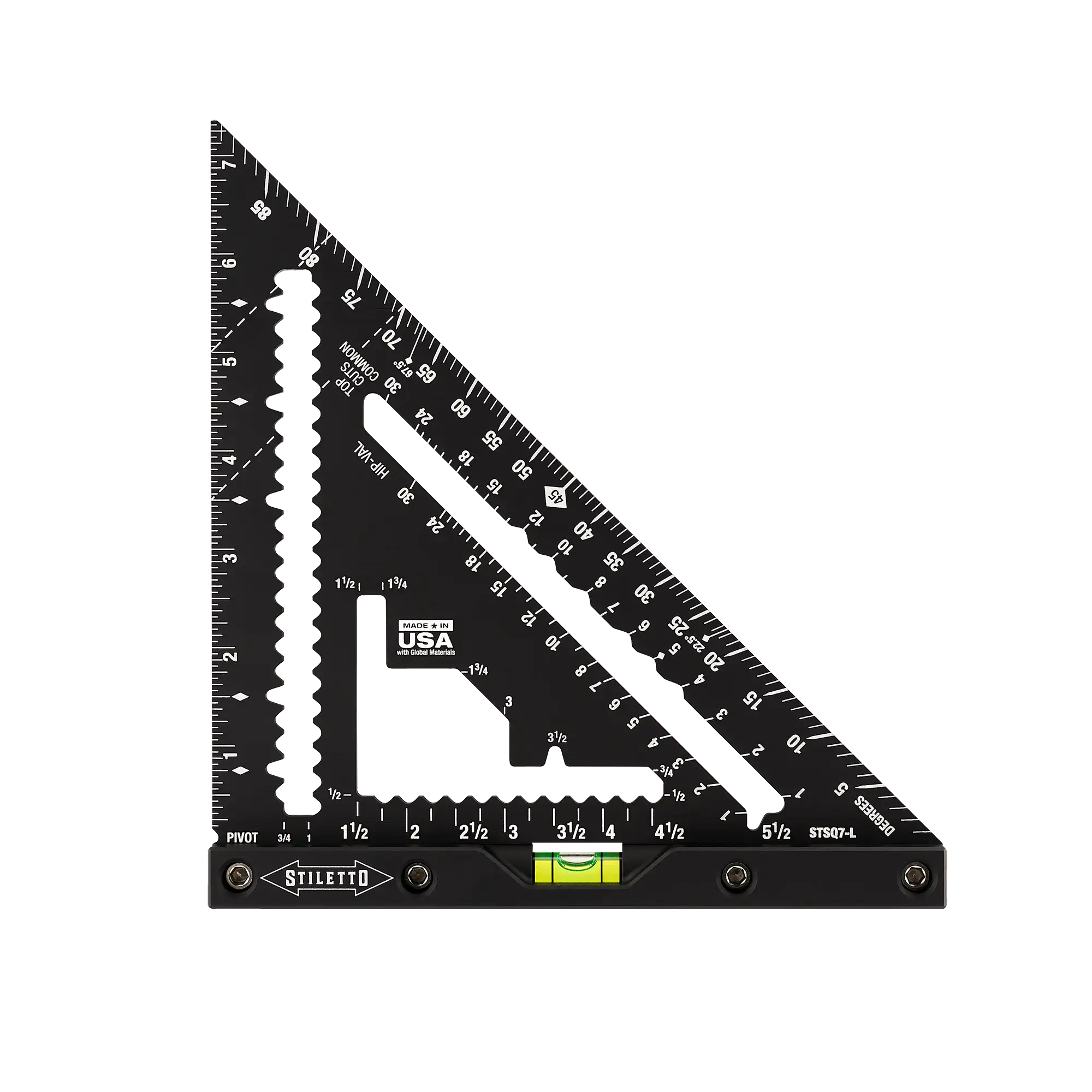 7" STILETTO CARPENTER SQUARE W/LVL