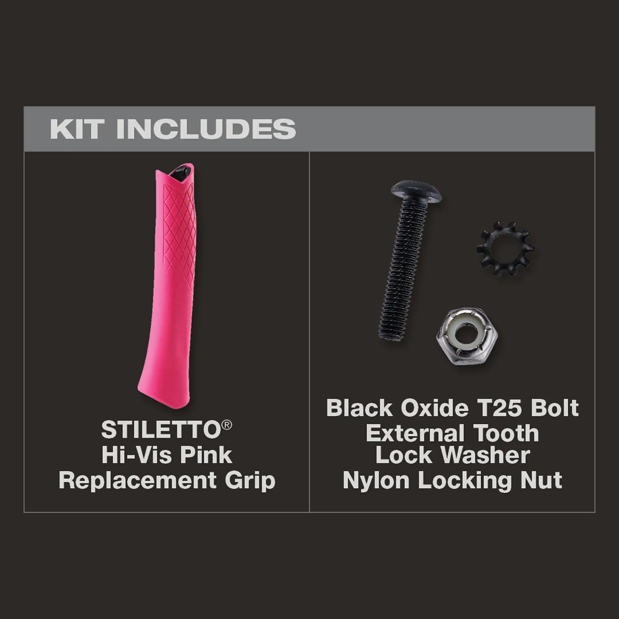 STILETTO® Hi-Vis Pink Replacement Grip