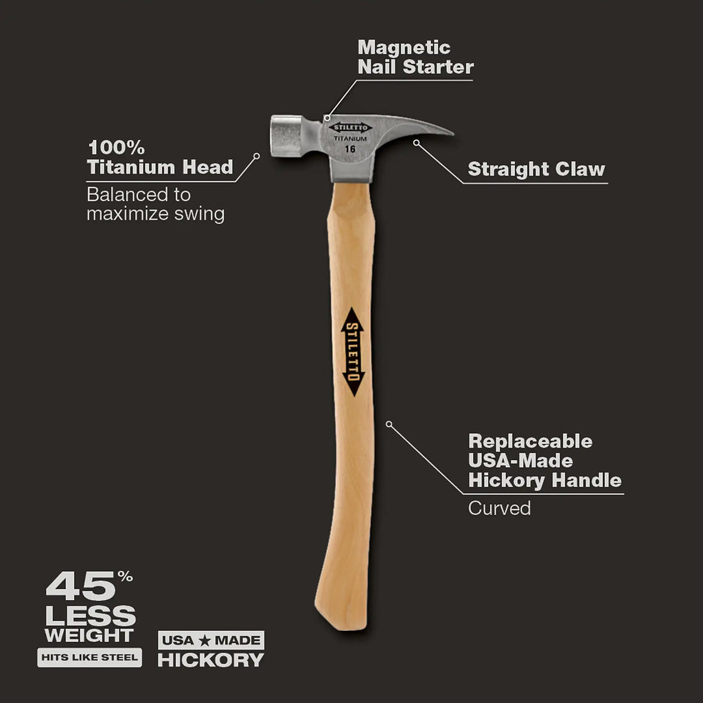 16oz Smooth/Curved Hickory