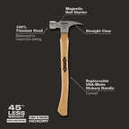 16oz Smooth/Curved Hickory