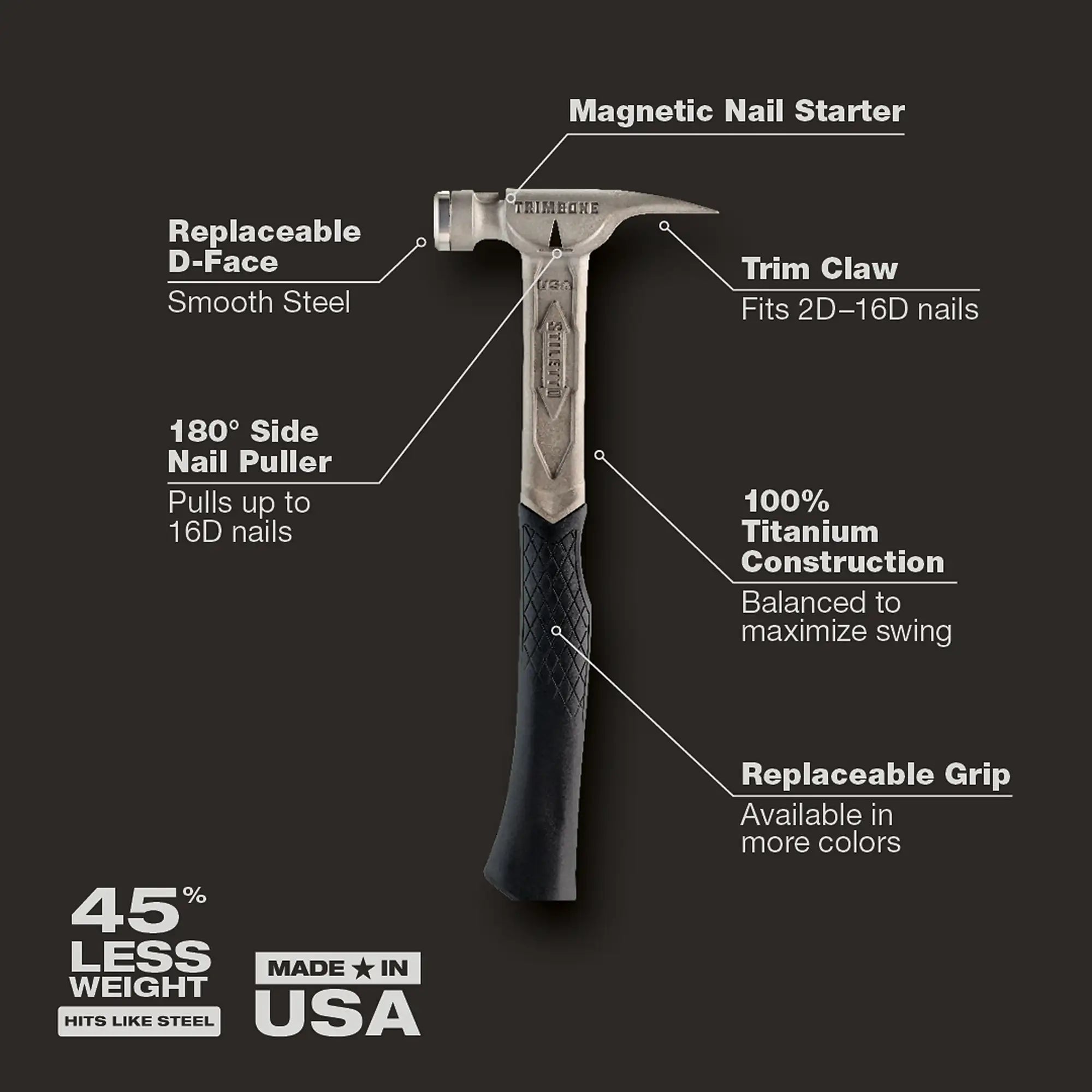 10oz TRIMBONE™ Smooth/Curved Titanium