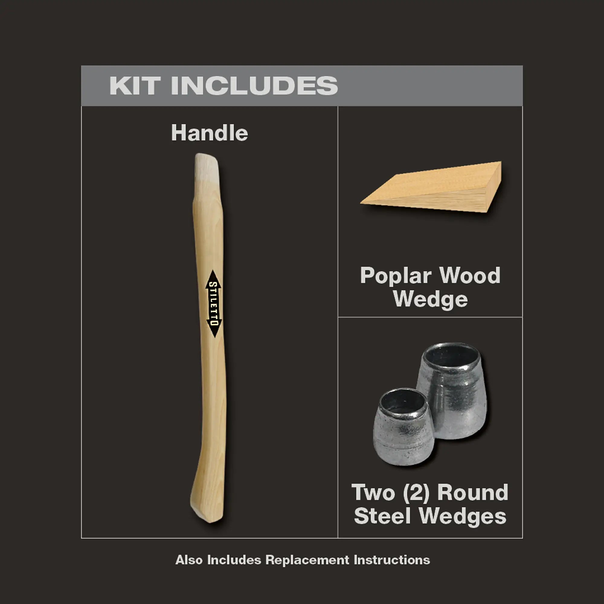 18” Curve Hickory Replacement Handle for 12/14oz