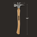 16oz Smooth/Curved Hickory