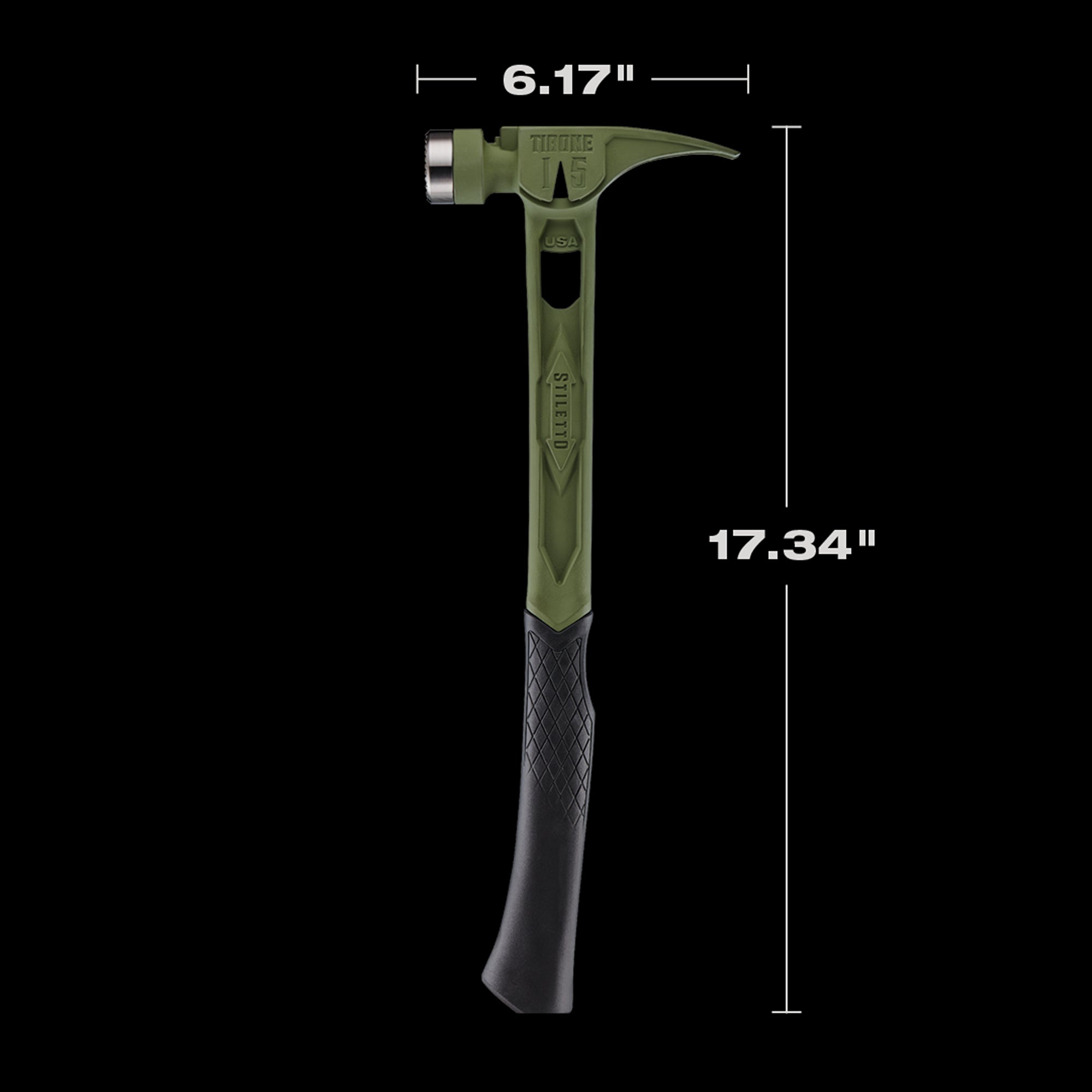 15oz TIBONE™ Milled/Curved Titanium - Limited Edition Green