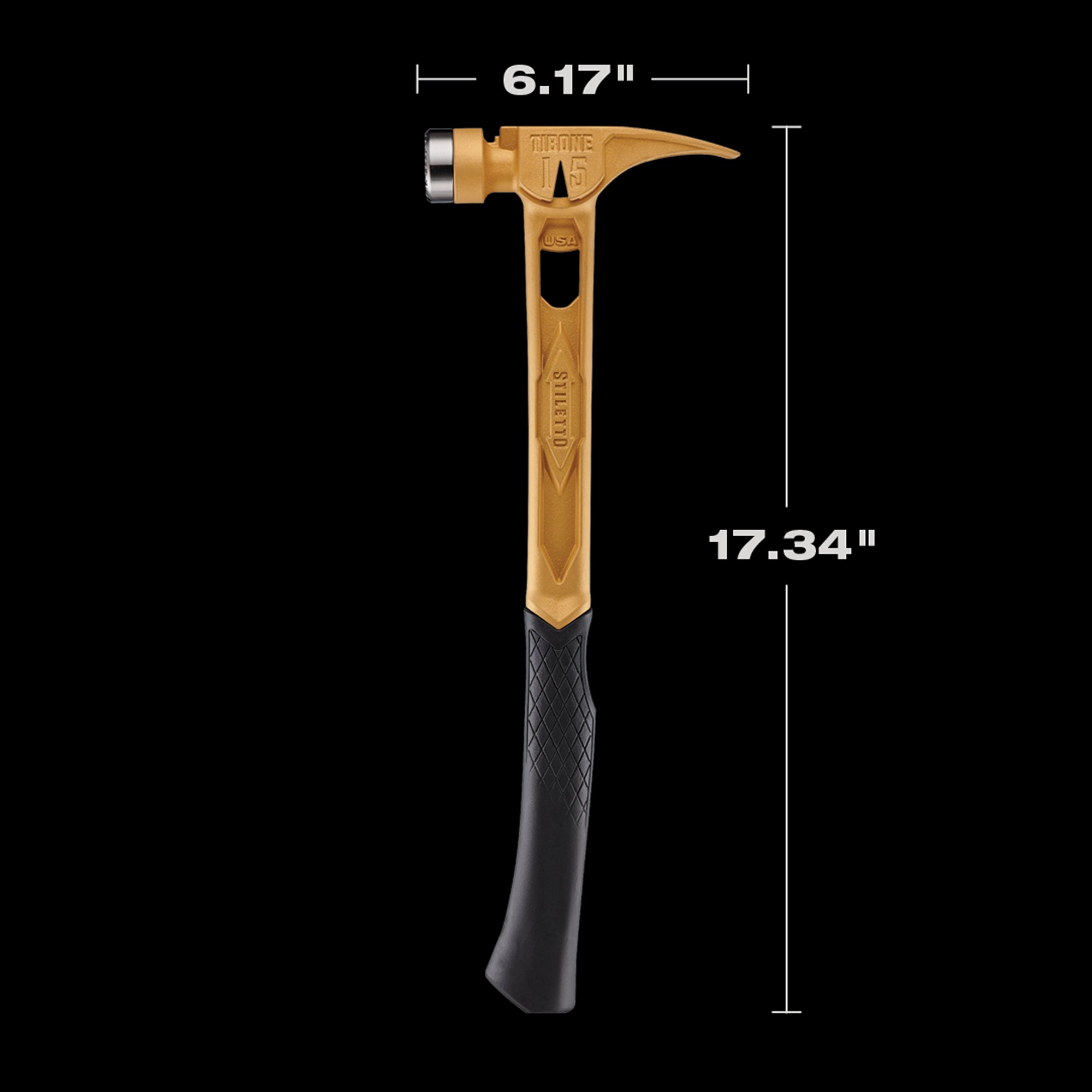 15oz TIBONE™ Milled/Curved Titanium - Limited Edition Gold