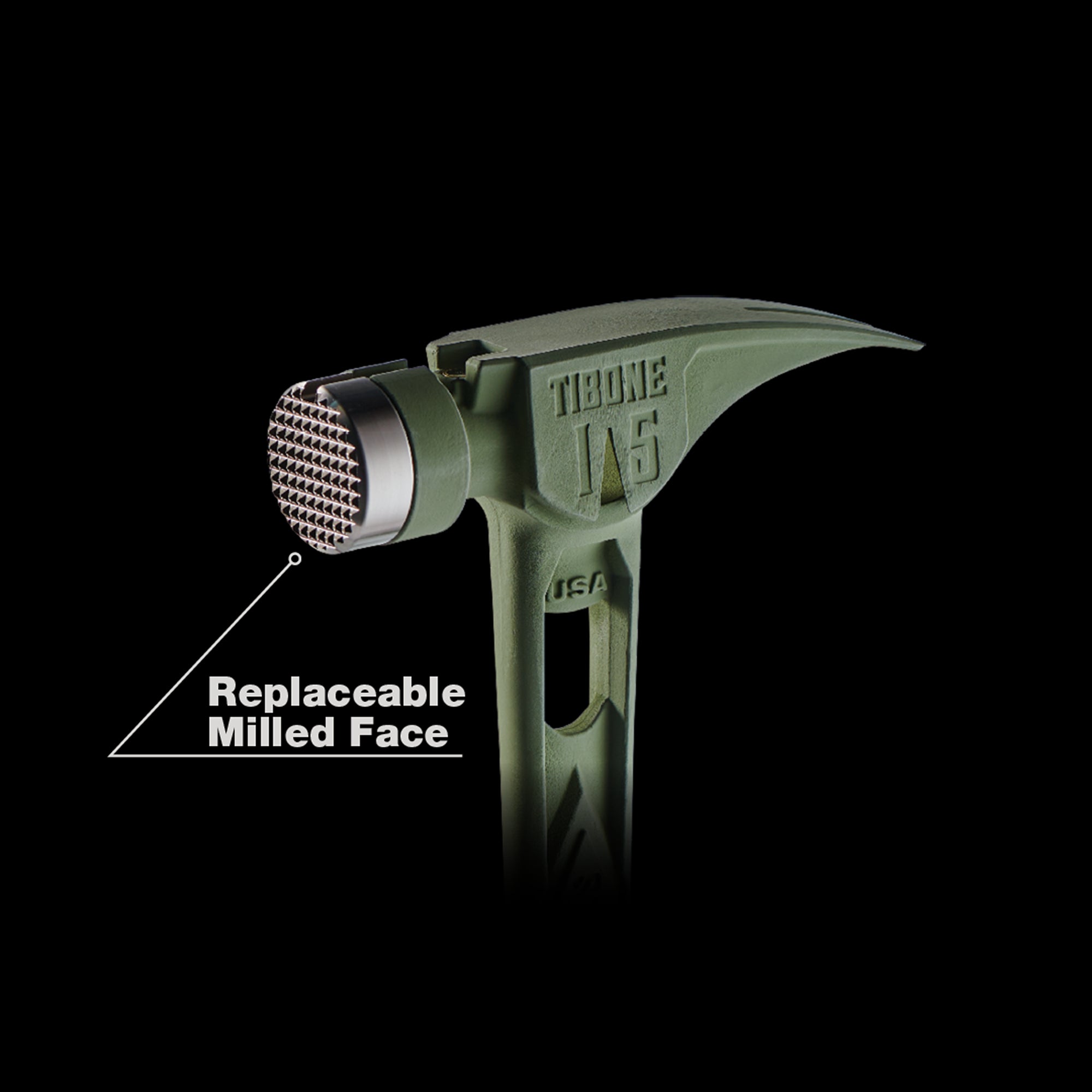 15oz TIBONE™ Milled/Curved Titanium - Limited Edition Green