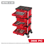 366-Piece Master Mechanics Hand Tool Set with PACKOUT Drawers and Dolly