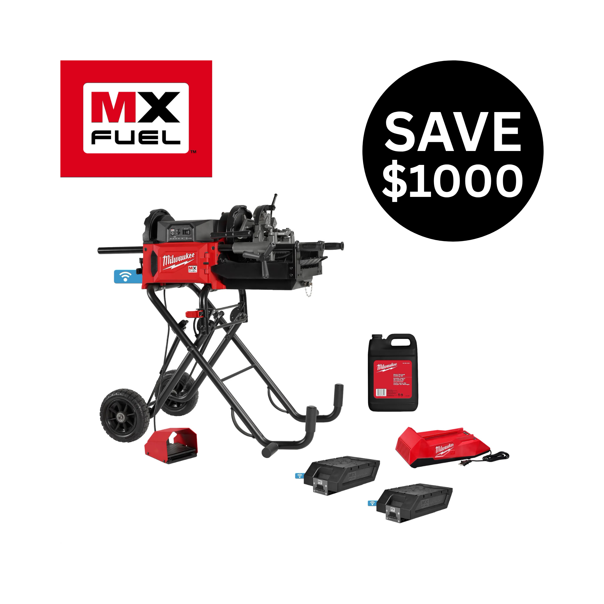 MX FUEL™ Pipe Threading Machine
